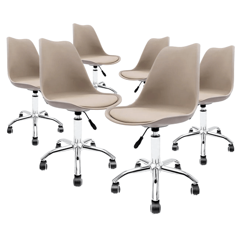 Kit Promocional 06 Cadeiras Eames Leda Office Fendi