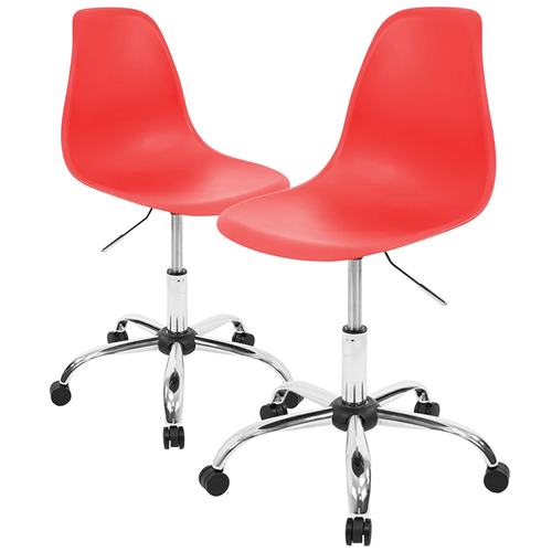 Kit Promocional 02 Cadeiras Eames Office Vermelha