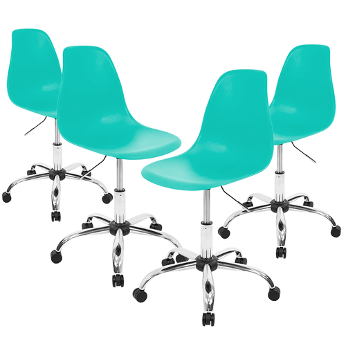 Kit Promocional 04 Cadeiras Eames Office Verde Tiffany