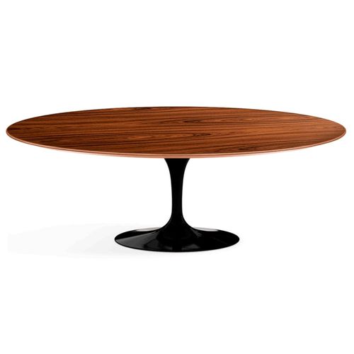 Mesa Saarinen Pau Ferro Oval 137X80Cm Preta