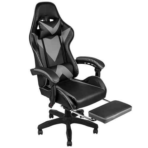 Cadeira Gamer Hawker Preta Com Cinza