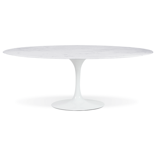 Mesa Saarinen Tulip  Espirito Santo Oval 137X80Cm Branca