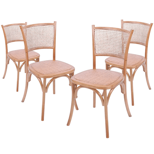 Kit Promocional 04 Cadeiras Zimba Madeira Clara