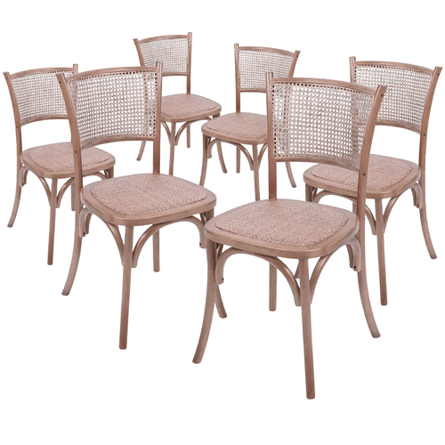 Kit Promocional 06 Cadeiras Zimba Madeira Escura